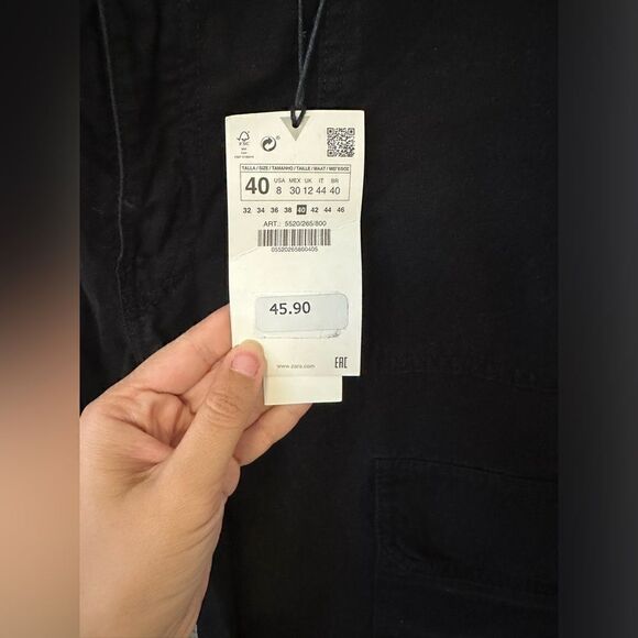 NWT Zara TRF STRAIGHT CARGO PANT Sz 29 /8 - Picture 3 of 7